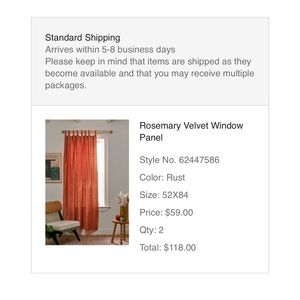 Urban Outfitters Rosemary Velvet Window Curtains
